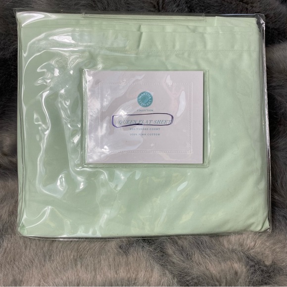 Martha Stewart Bedding Martha Stewart Queen Kiwi Green Flat Sheet